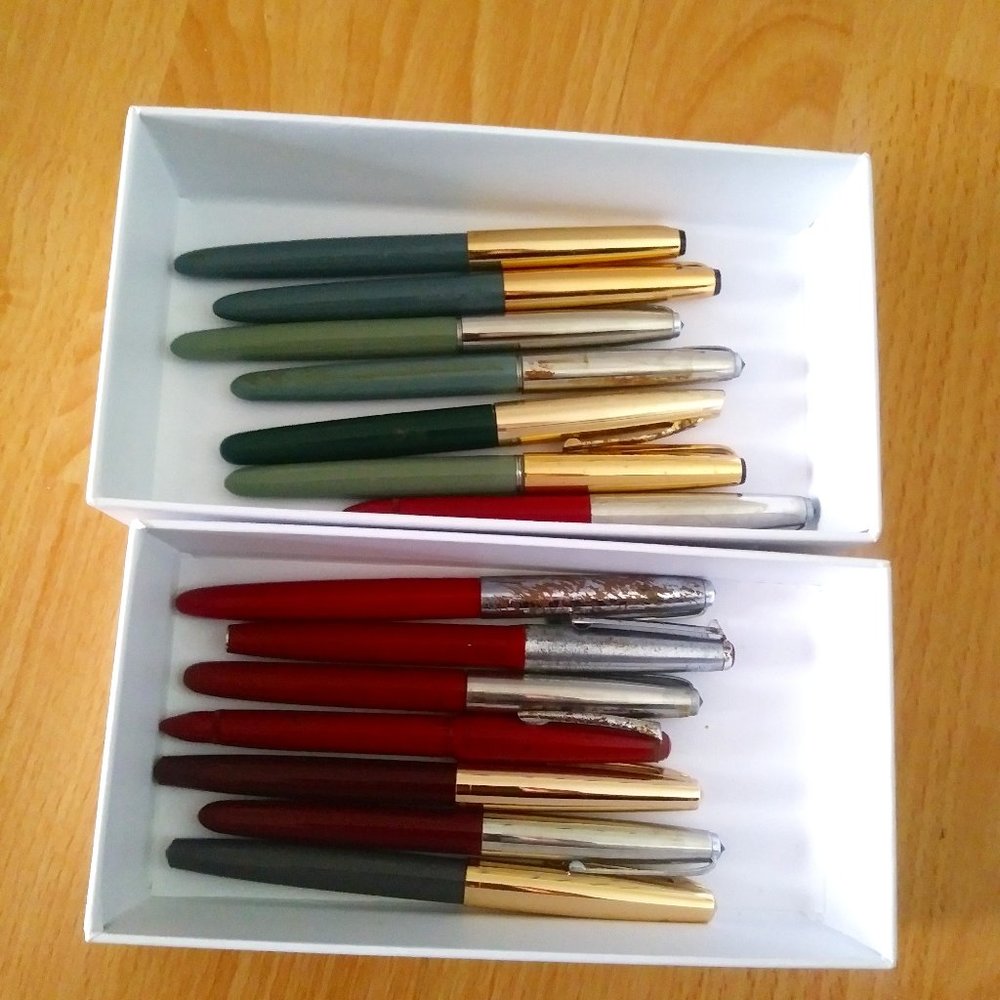 14 VINTAGE FOUNTAIN INK PENS